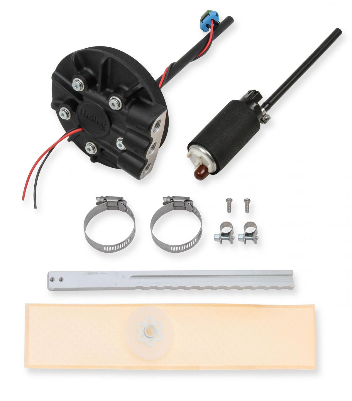 Diecast In-Tank Retrofit Fuel Module W/return 255 LPH Drop-In Retrofit EFI Fuel System W/hydramat Supports Up to 550 EFI or 700 CARB HP (HP Rating At 60 PSI at 13.5 Volts / 10.4 AMP Draw) Holley