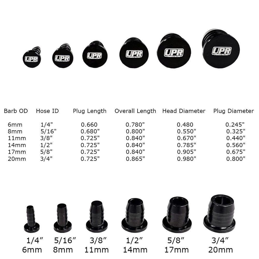 UPR Billet Vacuum Block Off Plugs Universal