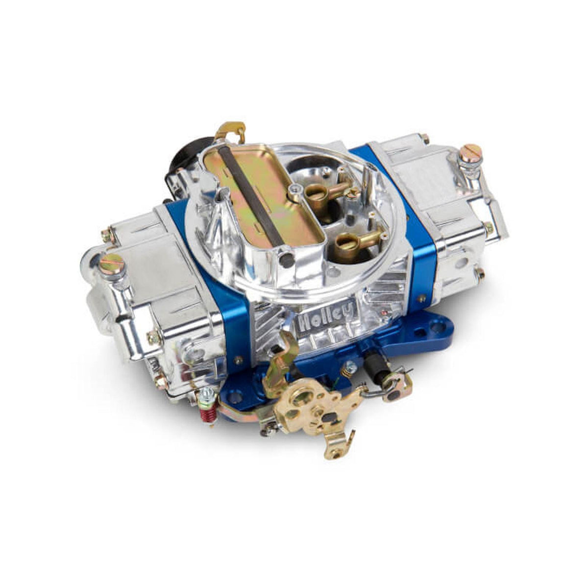 Ultra Double Pumper Carburetor 850 CFM 4150 Mechanical Secondaries Billet Color Blue Shiny Gasoline Holley