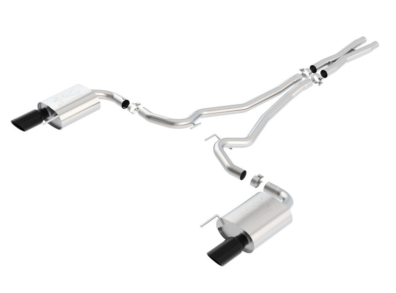Borla Atak S Cat-Back 15-17 Ford Mustang GT 5.0L V8 MT/AT 2.5in pipe 4in tip (Black Chrome) - additional view 2