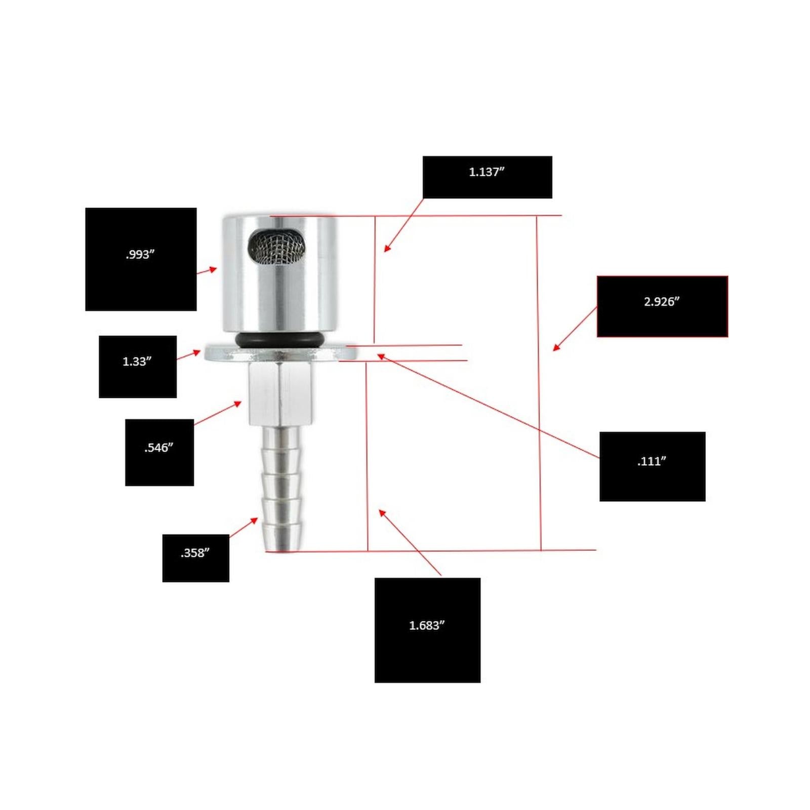 Remote Mount Vent Valve For EFI Fuel Tanks Remote Mount Vent Valve Sniper EFI