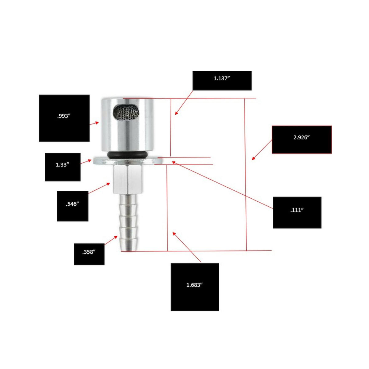 Remote Mount Vent Valve For EFI Fuel Tanks Remote Mount Vent Valve Sniper EFI