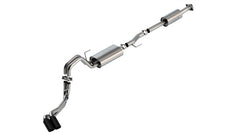 Borla F-150 2021 2.7L/3.5L Dual Side Exit Touring Cat-Back Exhaust w/ Black Chrome Tips - additional view 2