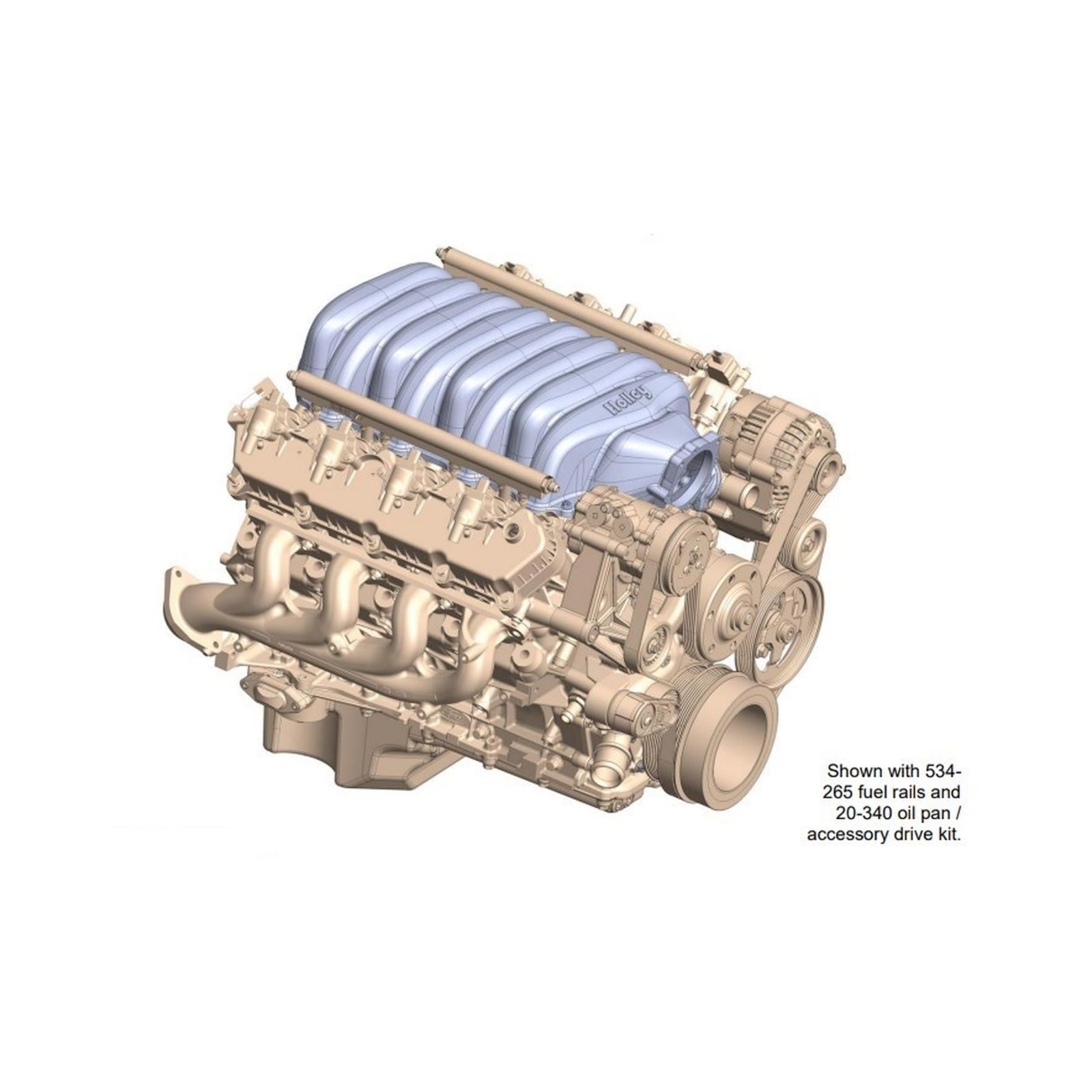 Low-Profile Intake Manifold Godzilla Natural Finish Fits Ford 7.3L Godzilla Engine Holley