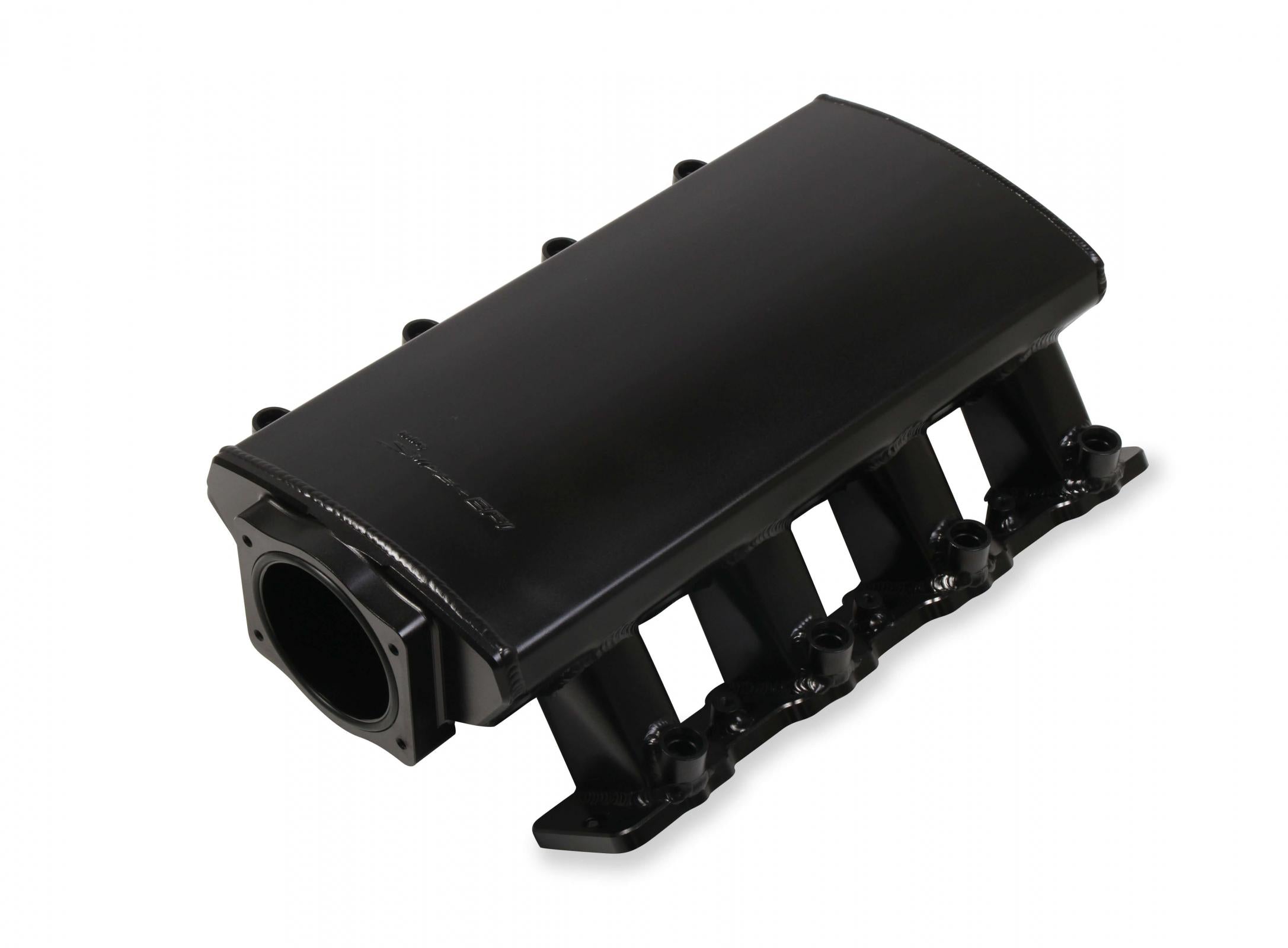 Sheet Metal Fabricated Intake Manifold GM Ls3/L92 92Mm Throttle Body Opening + Fuel Rail Kit Black With Logo Low Profile Mounting Provision For Map Sensor On Rear Of Intake Plenum Use GM #12592525 Or Equivalent Sniper EFI