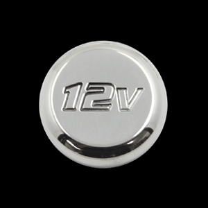 Billet Power Point Plug 12V Engraved (fits 79-09 Mustang) UPR