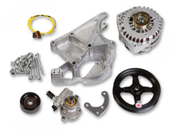 LS/LT High-Mount Alternator & Power Steering Pump Accessory Drive Kit Driver's Side Bracket Includes Alternator, Power Steering Pump & Pulleys Holley