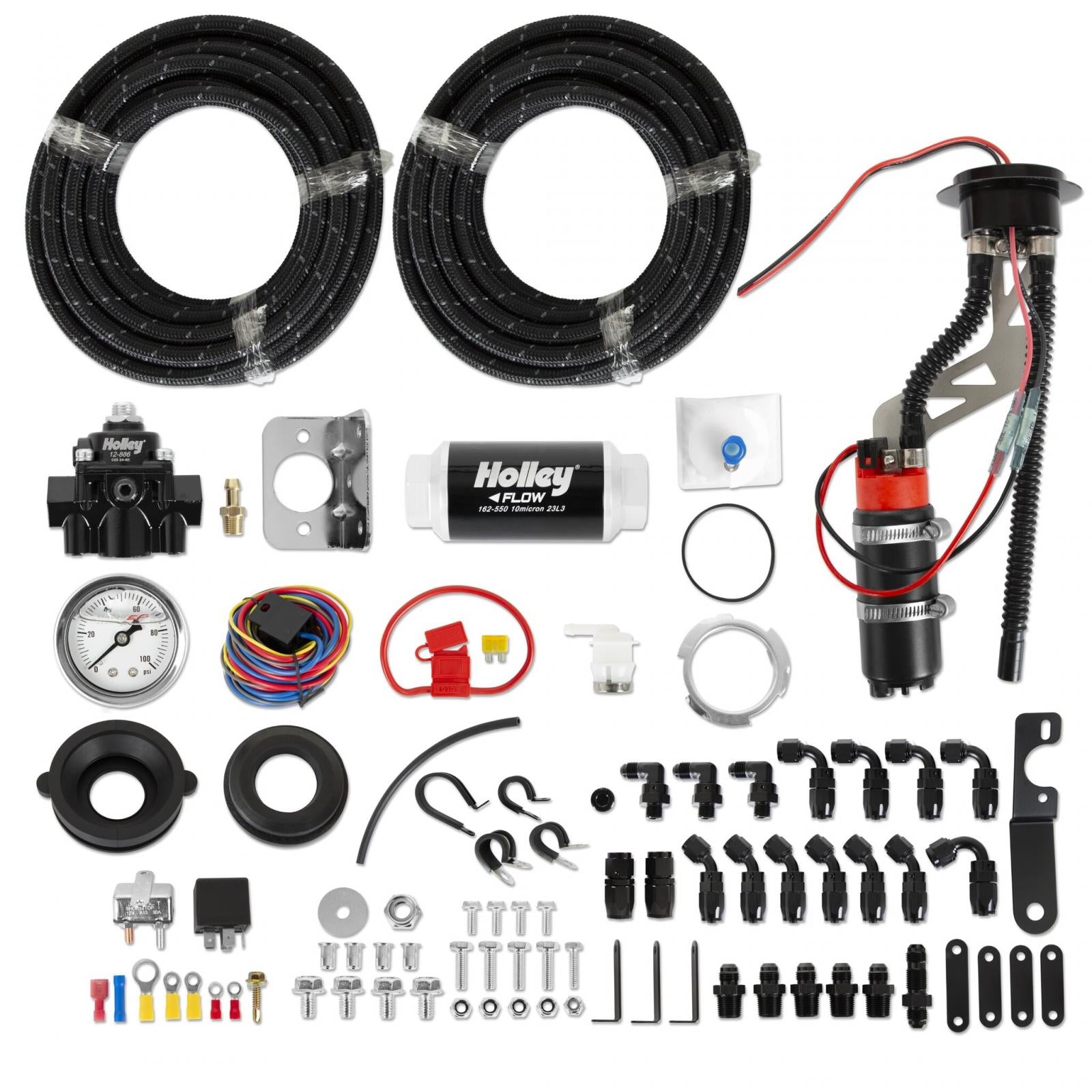 Fox Body Fuel System Kits Fits 1986-1993 Ford Mustang, -6AN Kit Holley