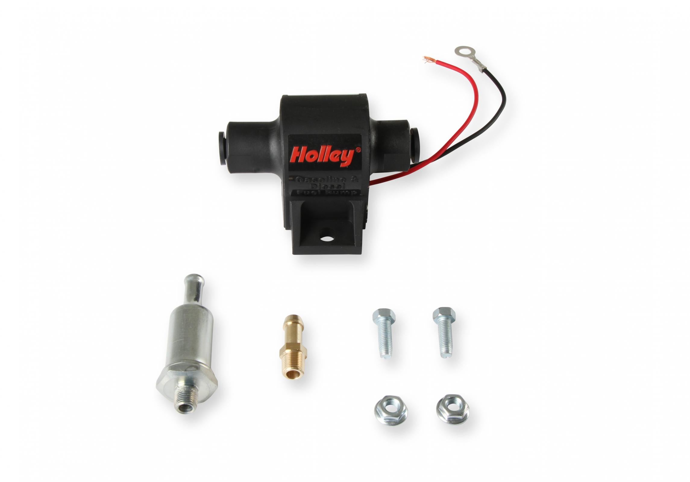 25 GPH Mighty MITE Electric Fuel Pump, 1.5-2.5 PSI Power Sport and Lawn & Garden Fuel Pump Compatible with All Fuels and Fuel Additives Holley