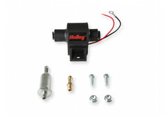 25 GPH Mighty MITE Electric Fuel Pump, 1.5-2.5 PSI Power Sport and Lawn & Garden Fuel Pump Compatible with All Fuels and Fuel Additives Holley
