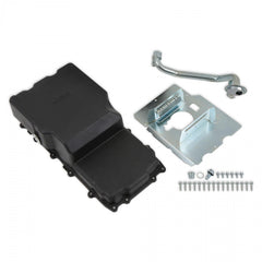 Cast Aluminum Rear Sump Oil Pan Ford Coyote Swap Black Fits Gen 1 and 2 Coyote Engines in 1953-1979 Ford F100, F150, and F250 2WD Trucks Holley
