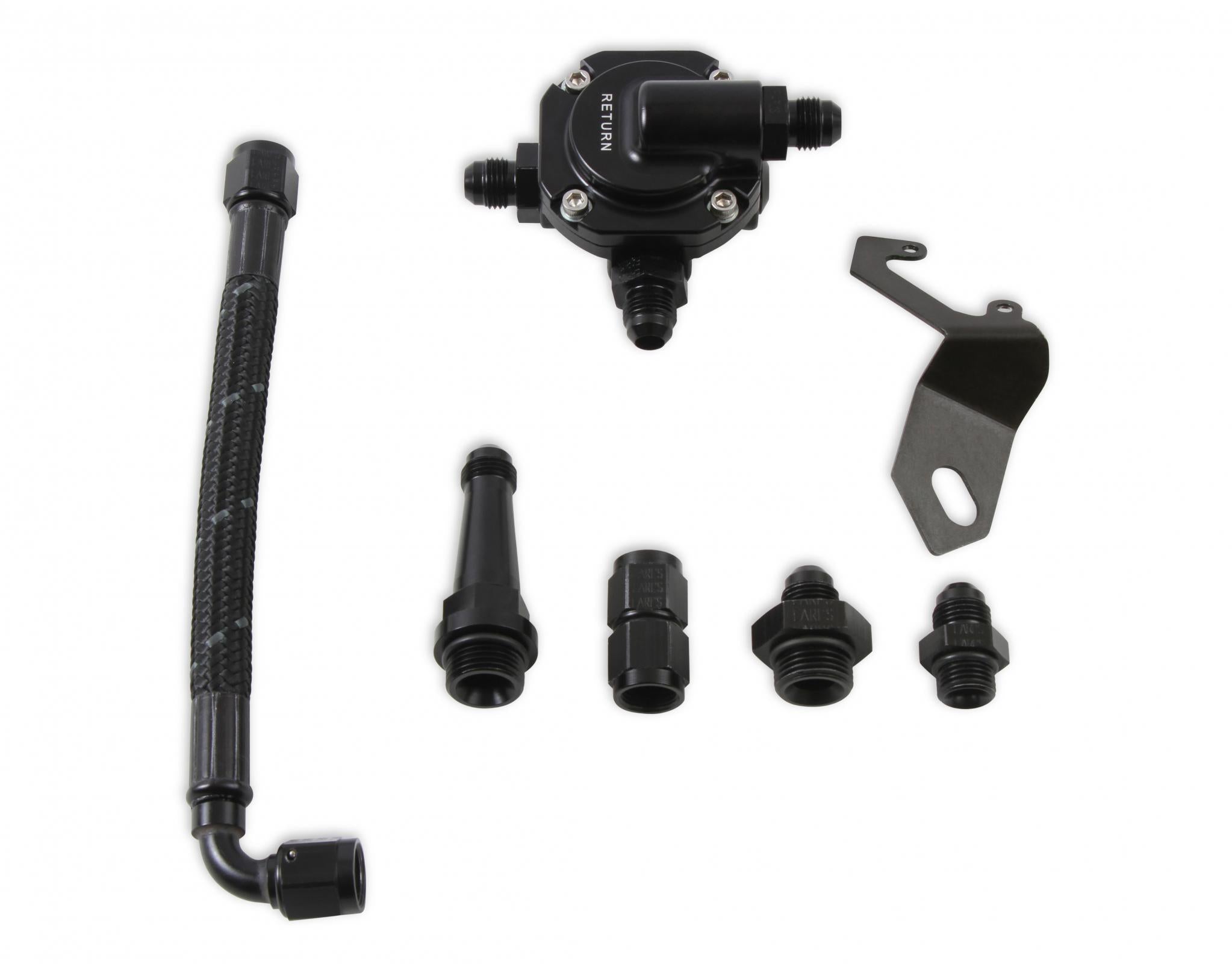 Stealth 4150 Braided Fuel Crossover Kit Includes Billet Fuel Pressure Regulator And All Mounting Hardware Sniper EFI