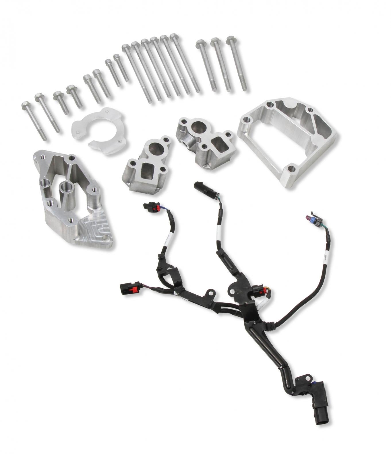 Installation Kit for GM Gen V LT Accessory Drive Installation Kit for GM Gen V LT Accessory Drive Allows Use of High Mount LS Accessory Drive Systems on LT Engine Requires the Use of an LS Water Pump and LT Truck Damper Spacing Holley