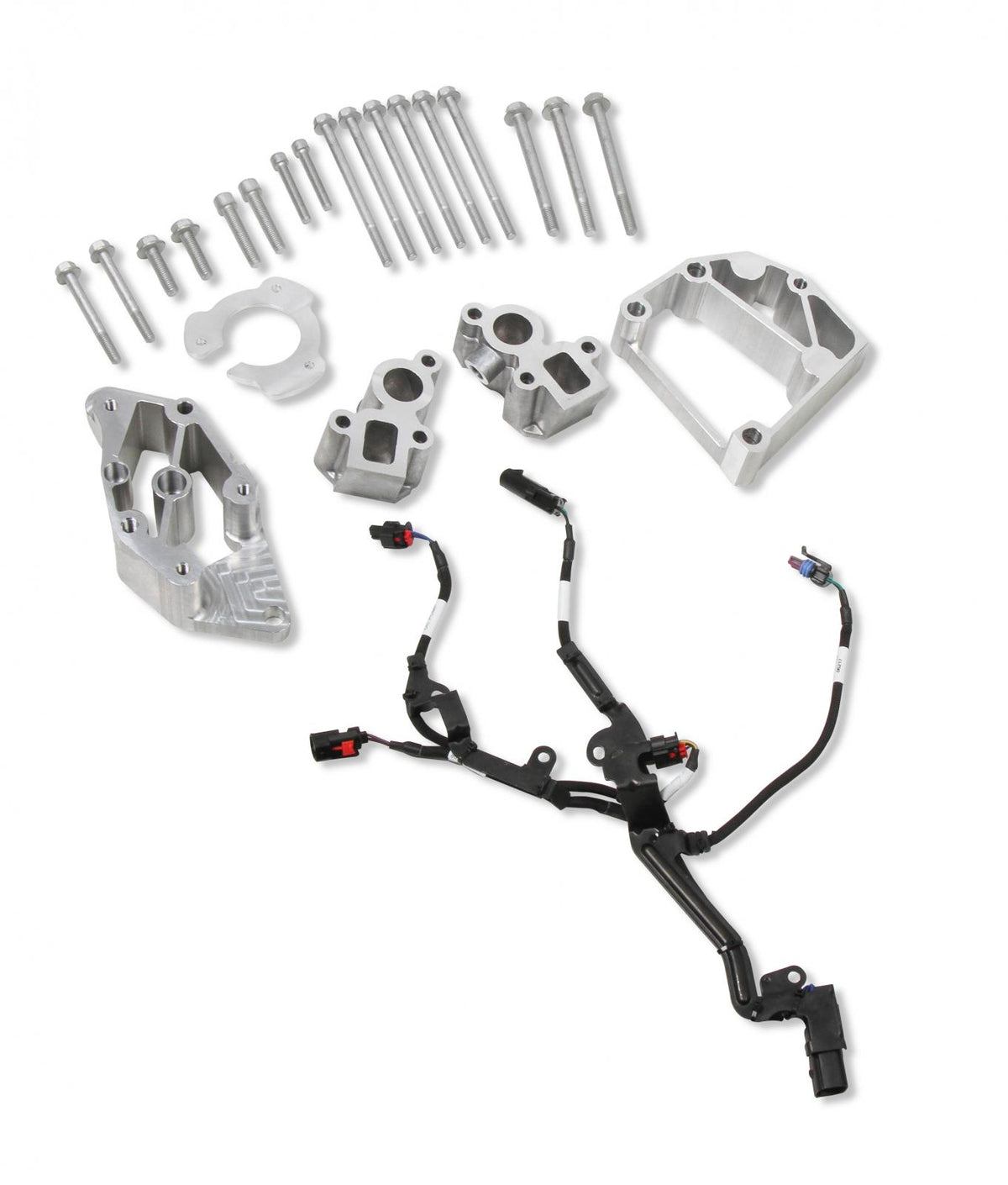 Installation Kit for GM Gen V LT Accessory Drive Installation Kit for GM Gen V LT Accessory Drive Allows Use of High Mount LS Accessory Drive Systems on LT Engine Requires the Use of an LS Water Pump and LT Truck Damper Spacing Holley