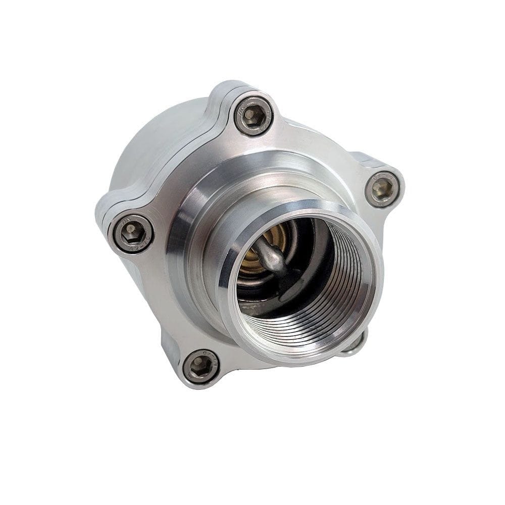 Billet Inline Thermostat Housing & Bypass Sensor Port 1.5" Hose (fits Ford Modular Coyote) UPR