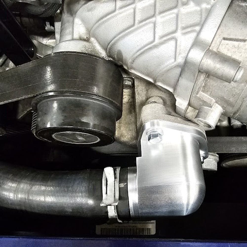 Billet Thermostat Housing Clocked or Slotted Hole (fits 15-23 Charger Challenger Trackhawk 6.2L Hellcat) UPR