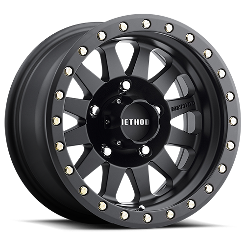 Aluminum Wheels 15x10 Double Standard MR304 Bolt Pattern 5 On 139.7 Offset -50 Lip Size 5.43 Matte Black MB Method