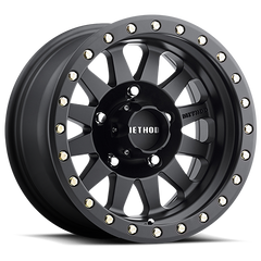 Aluminum Wheels 15x8 Double Standard MR304 Bolt Pattern 5 On 114.3 Offset -24 Lip Size 3.5 Matte Black MB Method