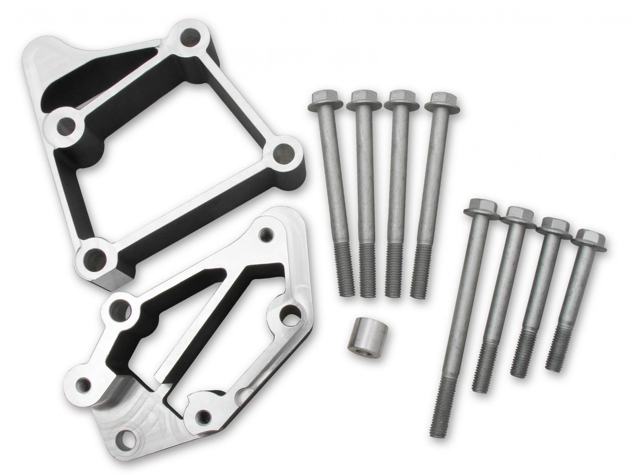 LS Accessory Drive Bracket Installation Kit for Middle Alignment Black Installation Kit, LS Acc Drive Brackets, Use with Middle Belt Alignment (alignment Common on F-Body & GTO) Holley