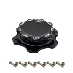 Billet Fuel Filler Cap & 6 Bolt Lightweight Flange Bung UPR Black