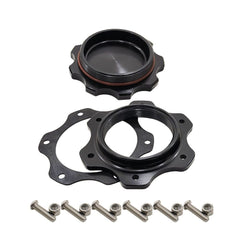 Billet Fuel Filler Cap & 6 Bolt Lightweight Flange Bung UPR Black