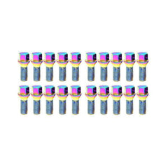 Wheel Mate Mevius Lug Bolt Set of 20 - Neon Chrome 14x1.25 27mm Cone 60 DEG TAP - 40591N User 1