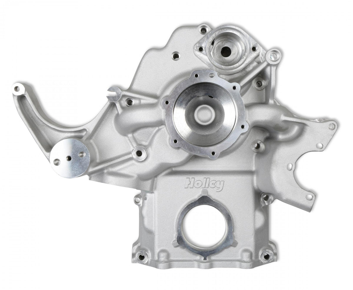 Replacement Timing Cover for Gen III Hemi Mid-Mount Accessory Drive System VVT Natural Cast Finish Holley