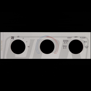 Silver Face AC Panel Insert (fits 87-04 Ford Mustang)