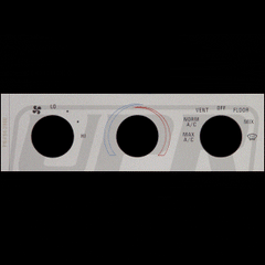 Silver Face AC Panel Insert (fits 87-04 Ford Mustang)