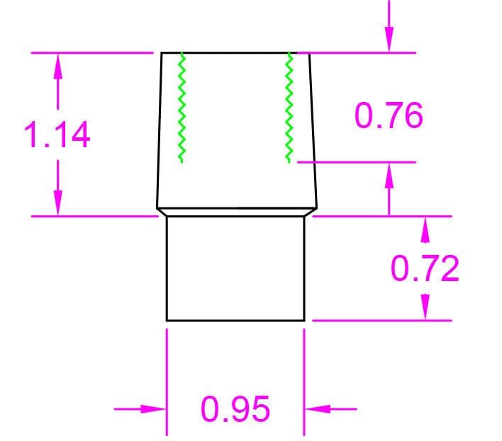 Tube End Adapter Weld Bung 3/4-16 Left Hand for 1-1/8" x .083" Tubing