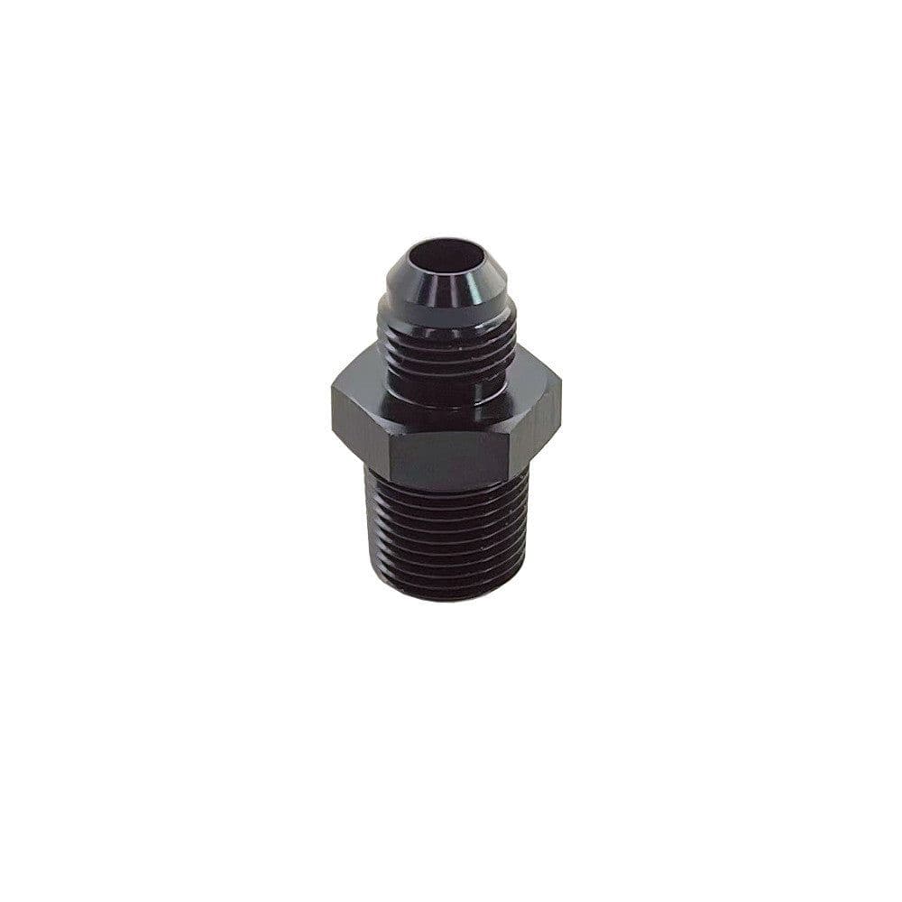 3/8 NPT Straight 6AN Male Adapter Fitting Black