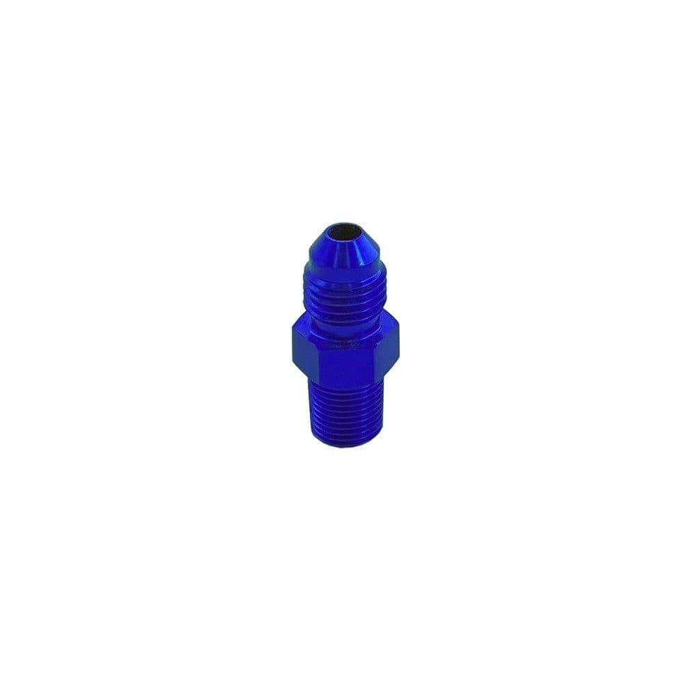 1/8 NPT Straight 4AN Male Adapter Fitting Blue