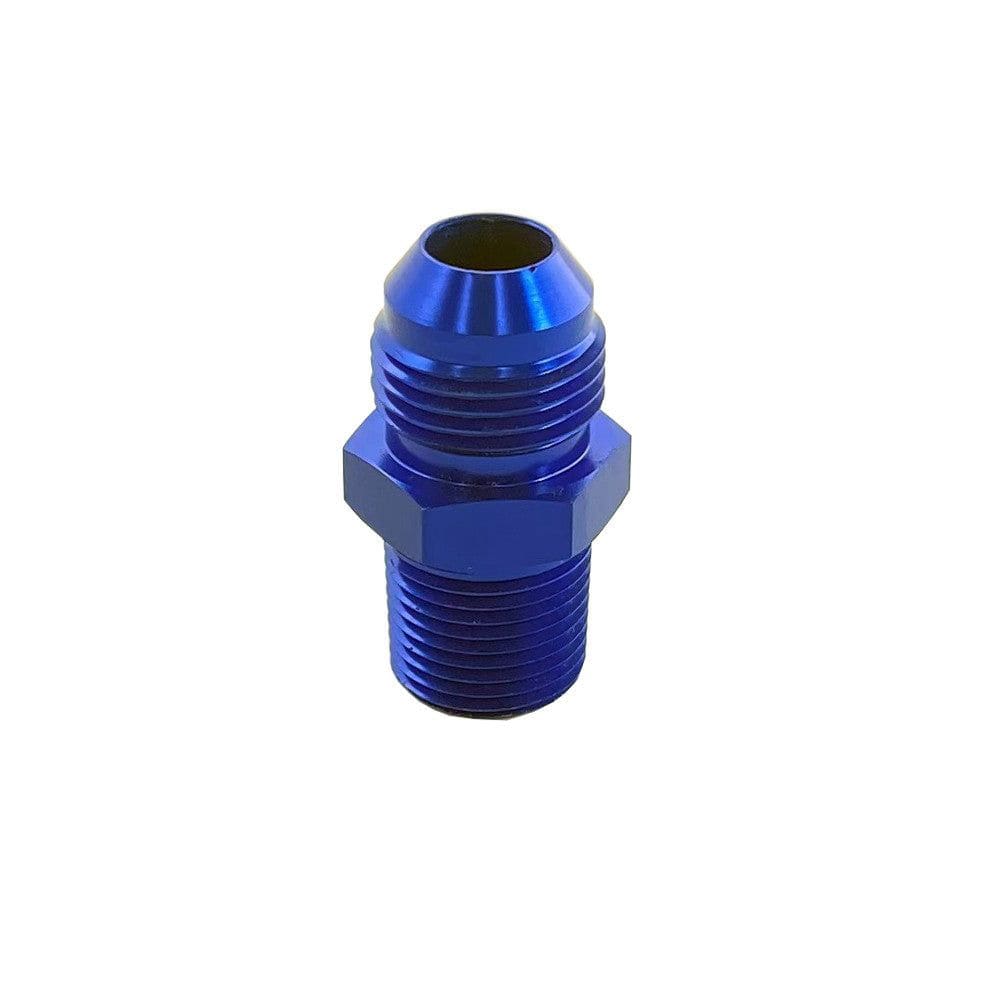 3/8 NPT Straight 10AN Male Adapter Fitting Blue