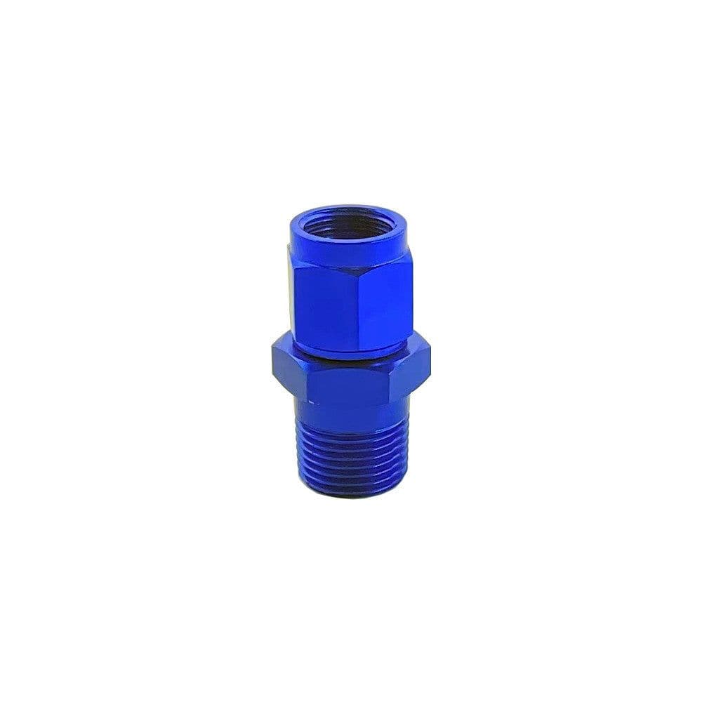 3/8 NPT Straight 6AN Female Adapter Fitting Blue