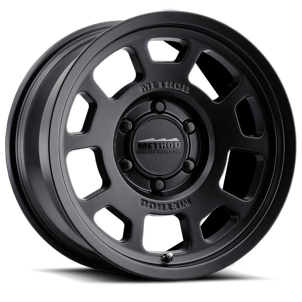 Aluminum Wheels 18x9 Bead Grip MR705 Bolt Pattern 6 On 139.7 Offset 18 Lip Size 1.22 Matte Black MB Method