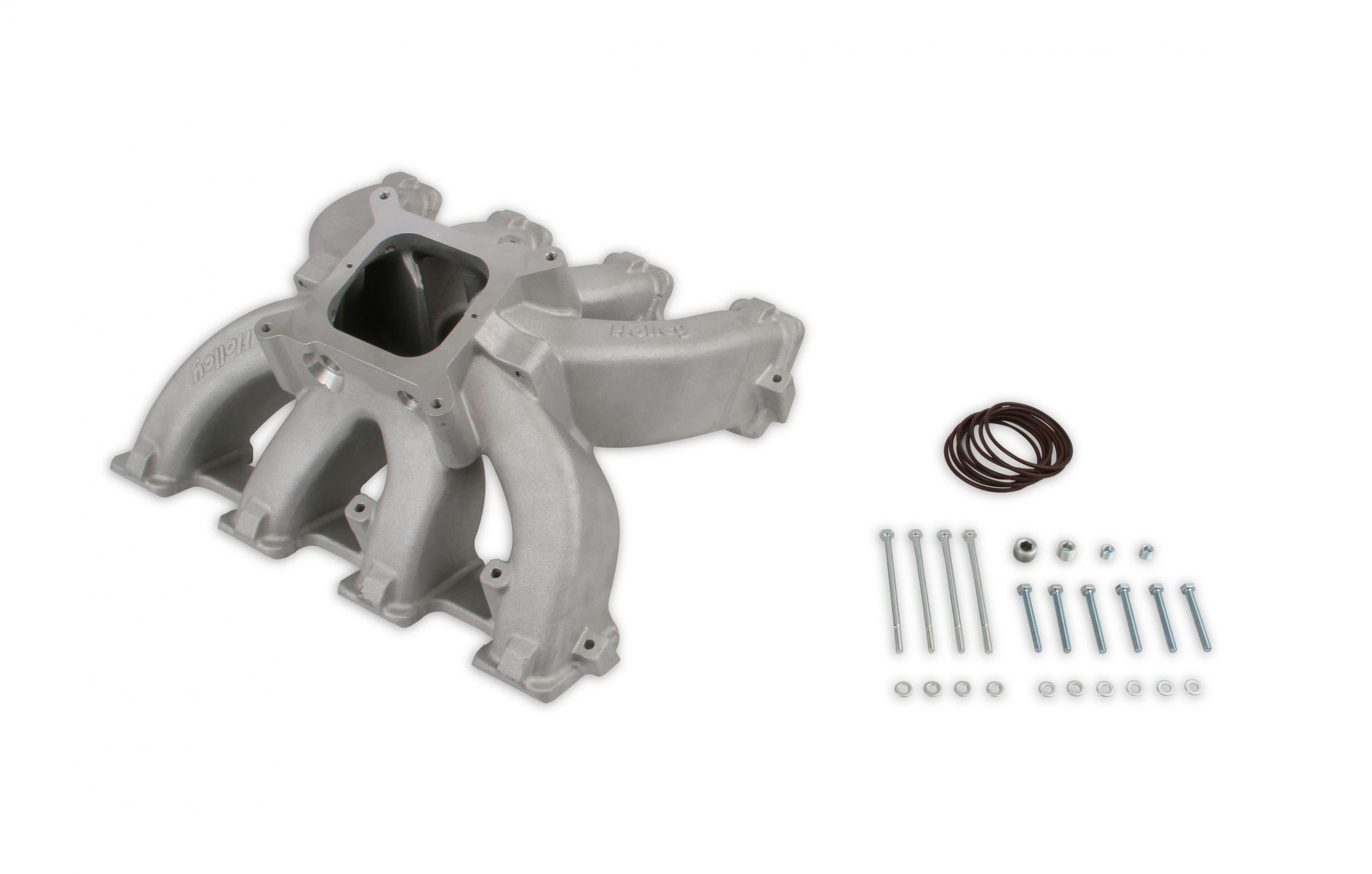 Single Plane Split-Design Race Intake Manifold- GM LS3/L92-4150 Carbureted Single Plane Split-Design Race Intake Manifold Fits All GM LS Gen III or IV Engines Equipped with LS3/L92 Cylinder Heads Holley