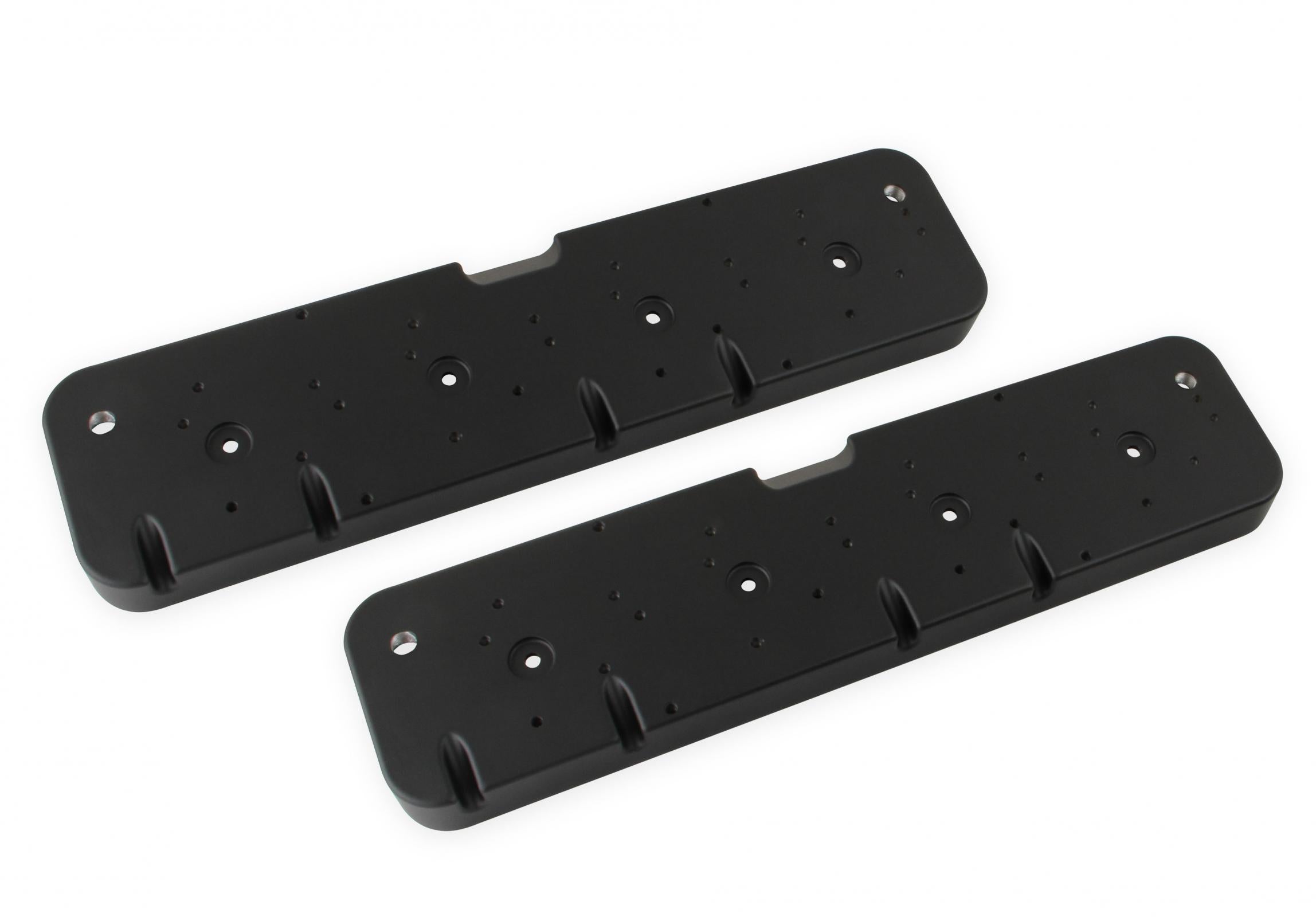 LS Valve Cover Adapter Plates Small Block Chevy to LS Black Finish Holley