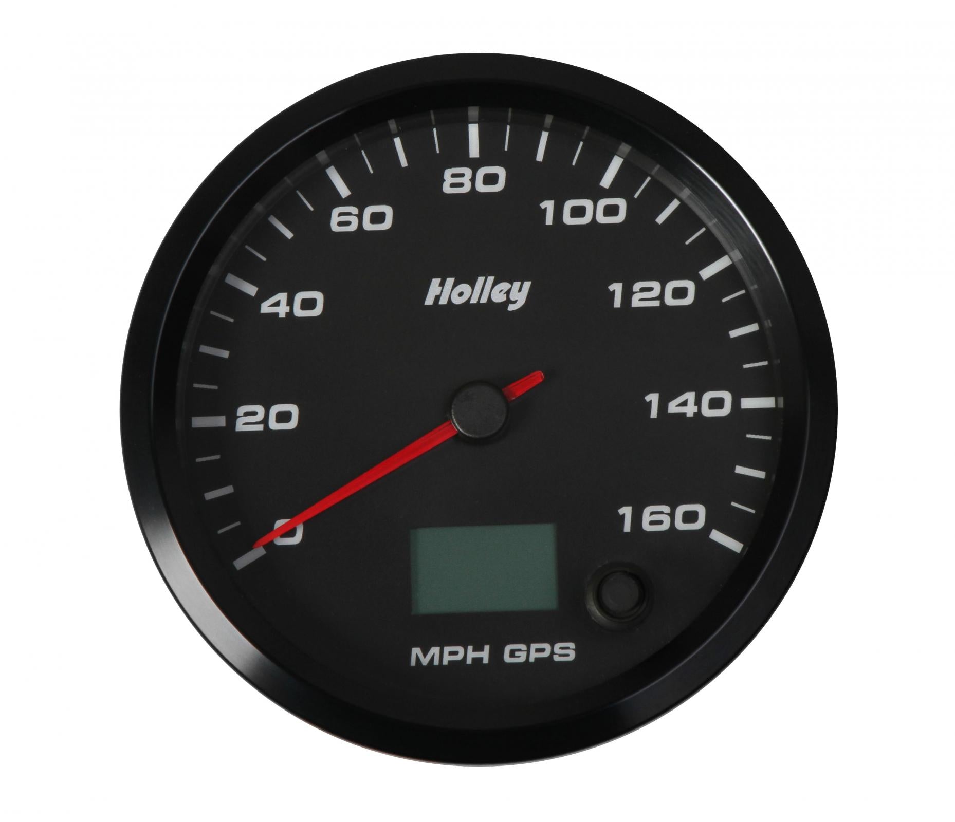 Analog Style Speedometer Black Face, 4-1/2 160 MPH GPS Speedometer (with Odometer) Holley