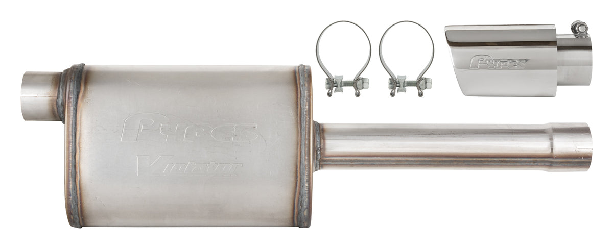 19-25 Silverado / Sierra 1500 4.8L/5.3L Single Exit Tunes & Tip Muffler Replacement Exhaust Kit Violator Muffler SGT32V PYPES