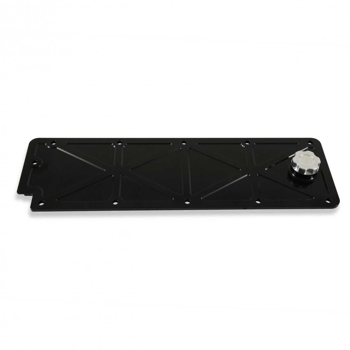 LS Valley Cover with Oil Fill Black Billet for GM LS2/LS3/LS7/LSX Applications, Trussed Design Holley
