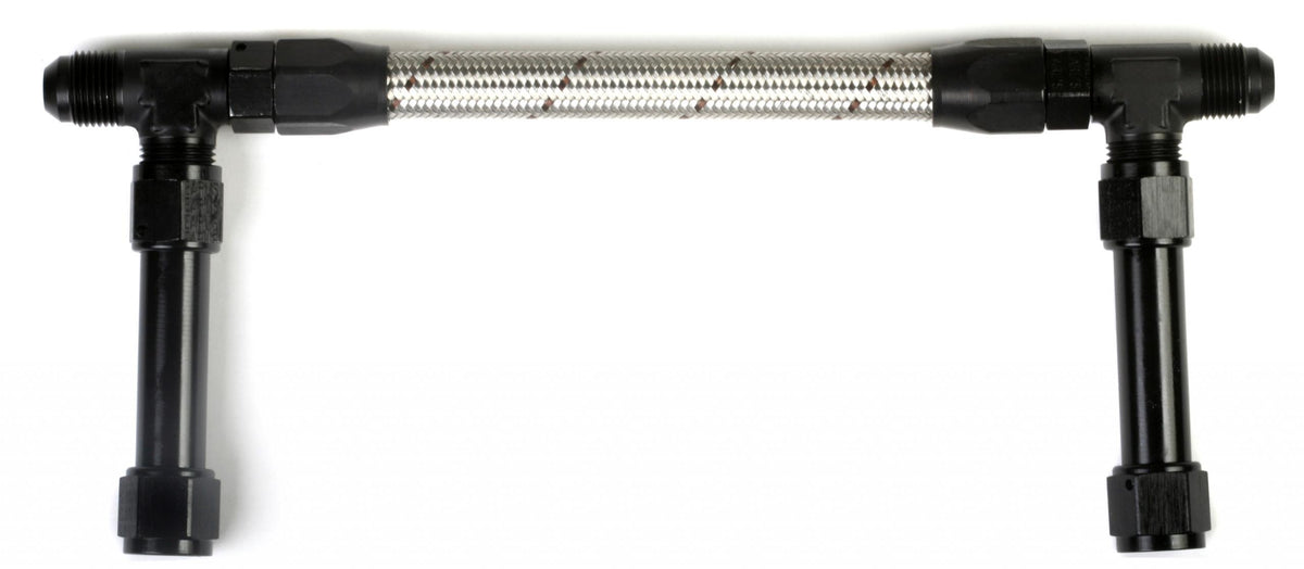 Fuel Line Dual Fuel Lines for 4150 Ultra XP Carburetors w -8 O-Ring XP Bowls Fuel Line with Dual 8AN Inlet, Fittings with Stainless Hose Holley