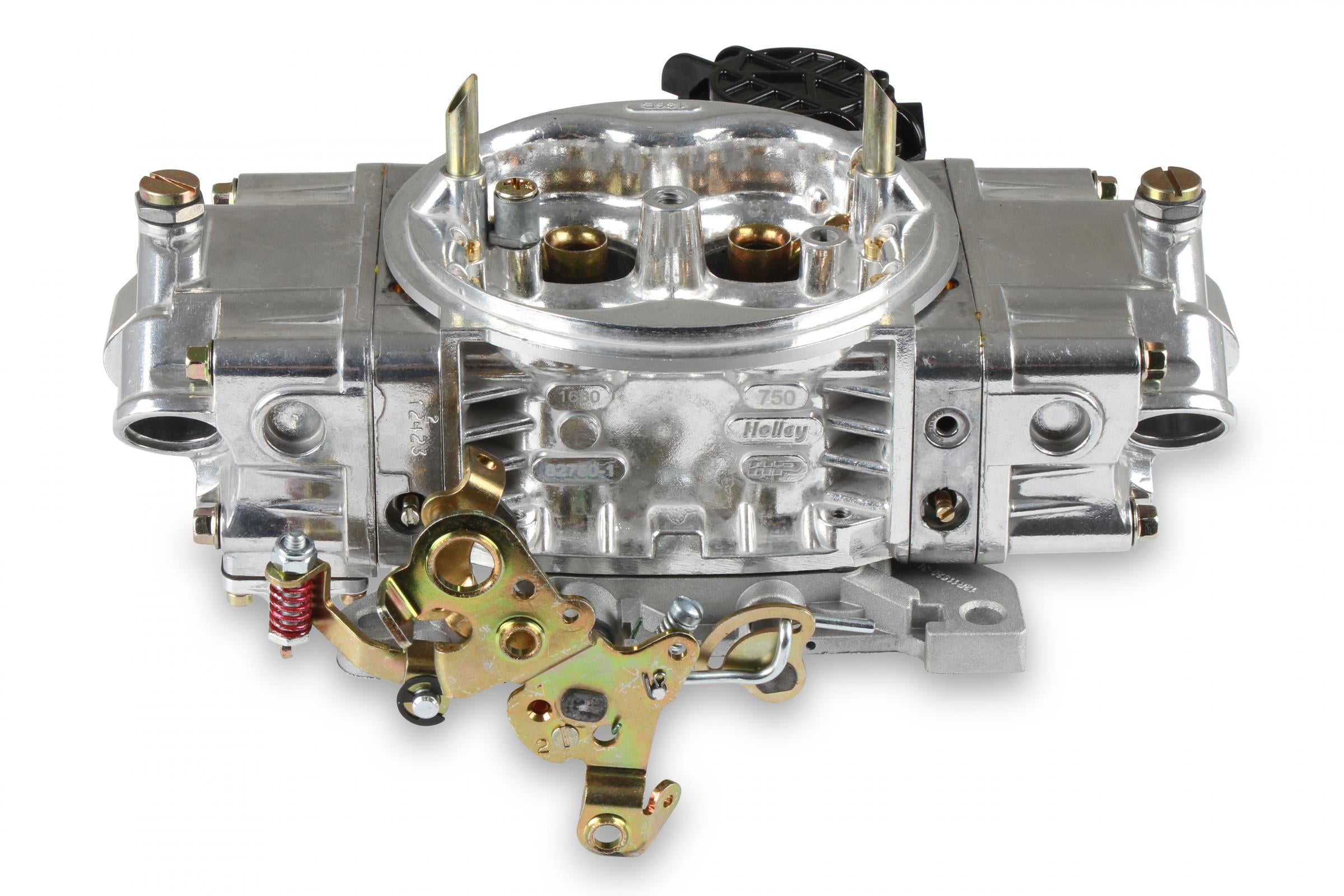 Aluminum Street HP Carburetor 750 CFM 4150 Vacuum Secondaries Shiny Gasoline Holley
