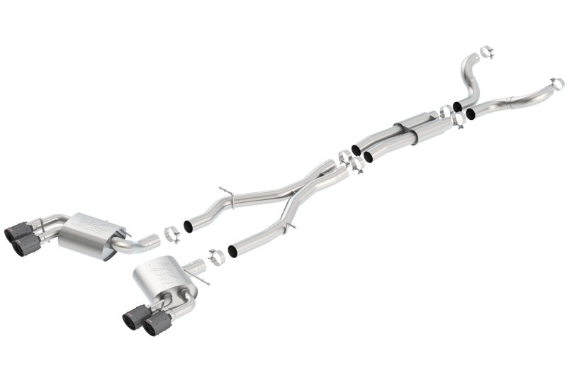 Borla 16-17 Chevy Camaro 6.2L 4in Dual CF Tips w/Black Core Dual Split Exit ATAK Catback Exhaust - additional view 2