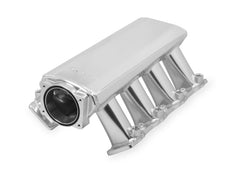 Hi-Ram Sheet Metal Fabricated Intake Manifold GM Ls3/L92 92Mm Throttle Body Opening + Fuel Rail Kit Silver With Logo Mounting Provision For Map Sensor On Rear Of Intake Plenum Use GM #12592525 Or Equivalent Sniper EFI