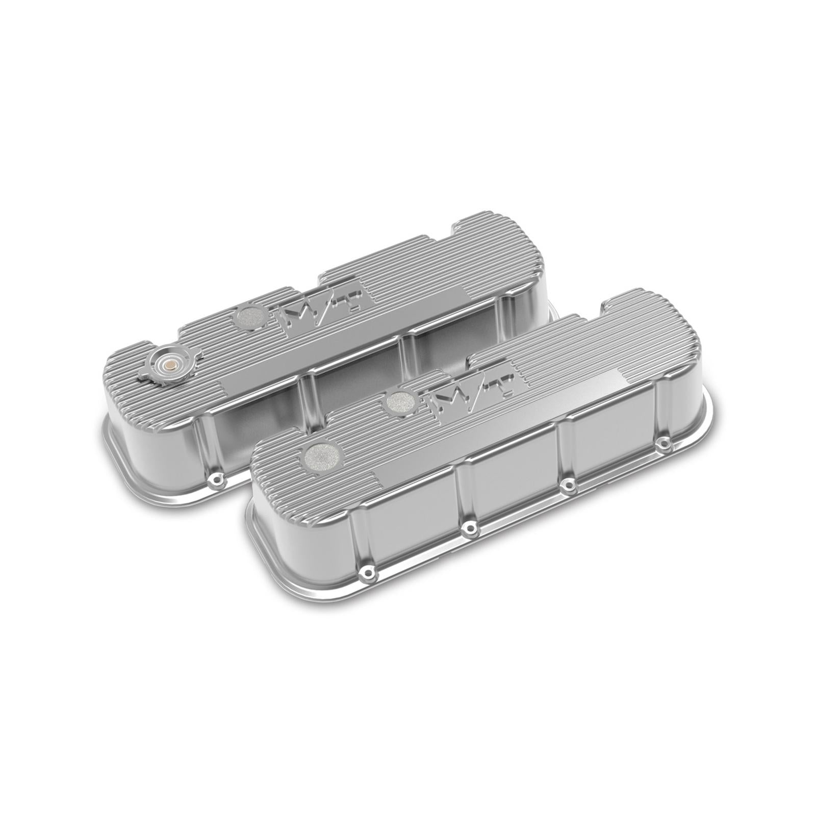 Tall M/T Valve Covers for Big Block Chevy Engines Polished Finish Cast Aluminum Tall M/T Valve Cover for BBC Engines, Polished Finish Holley