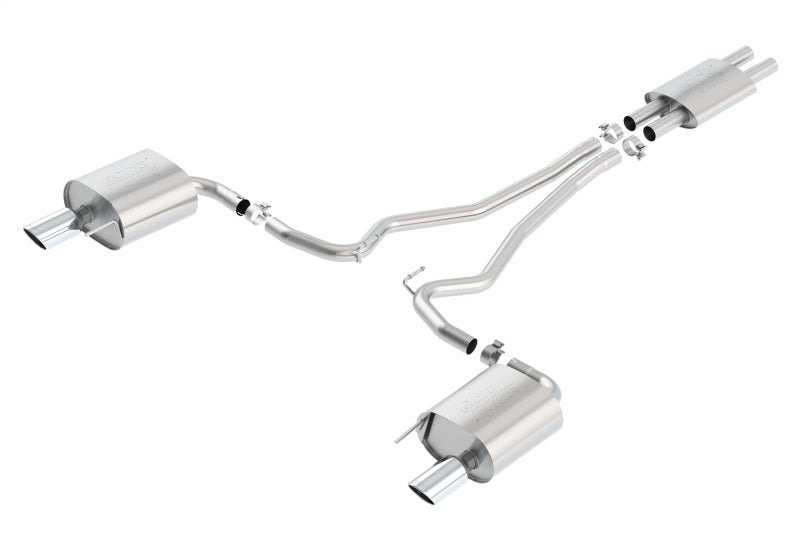 Borla ATAK Cat Back 15 Ford Mustang 3.7L V6 MT/AT 2.25in Pipe 4in Single Round Rolled Tips - additional view 2