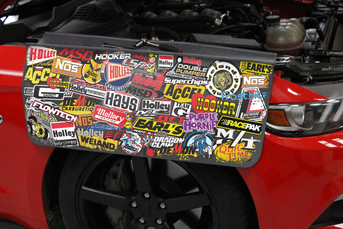 Holley/msd Sticker Bomb Fender Cover (36 X 26) Sticker Bomb Fender Cover-36 X 26 Holley