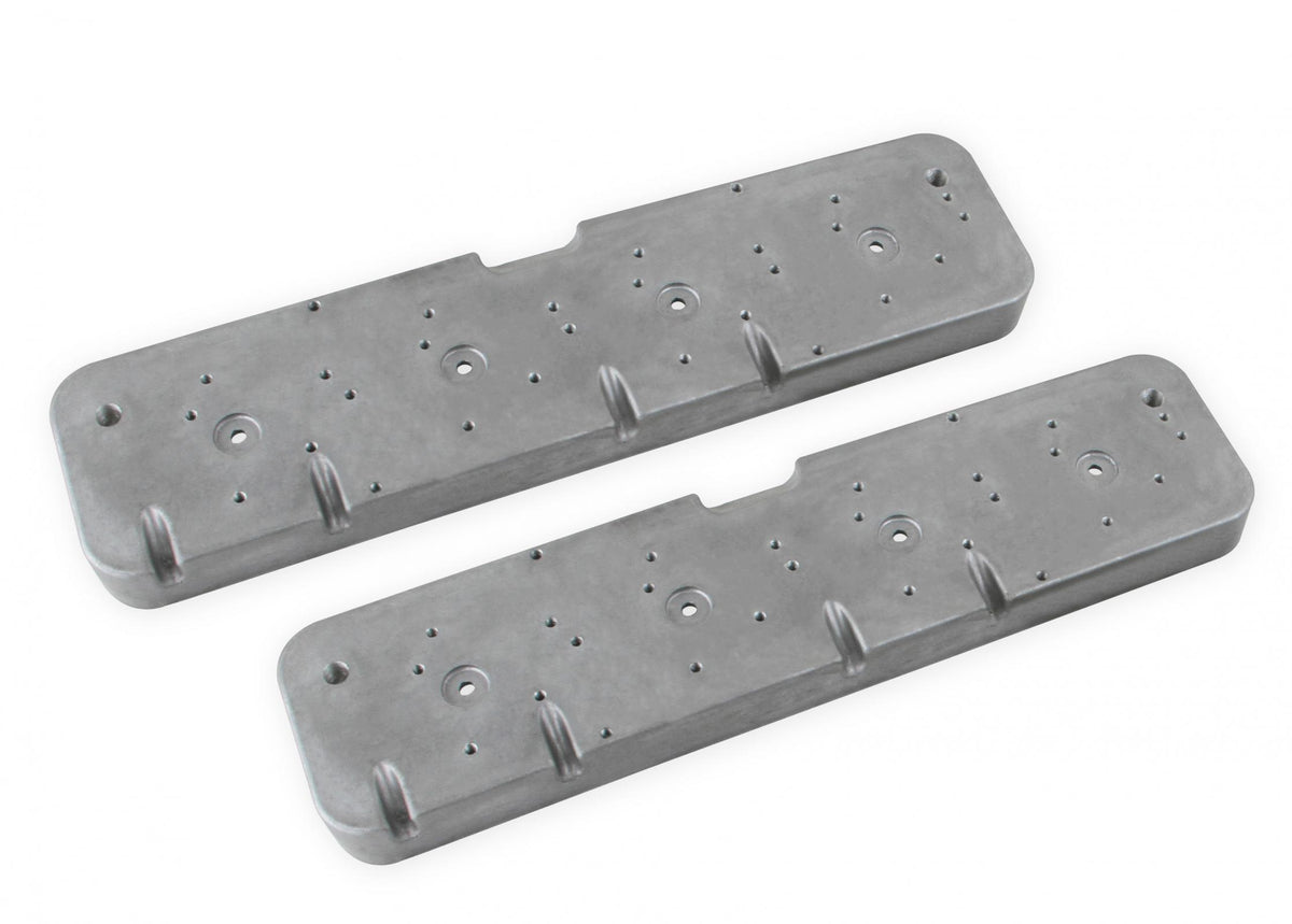 LS Valve Cover Adapter Plates Small Block Chevy to LS Natural Finish Holley