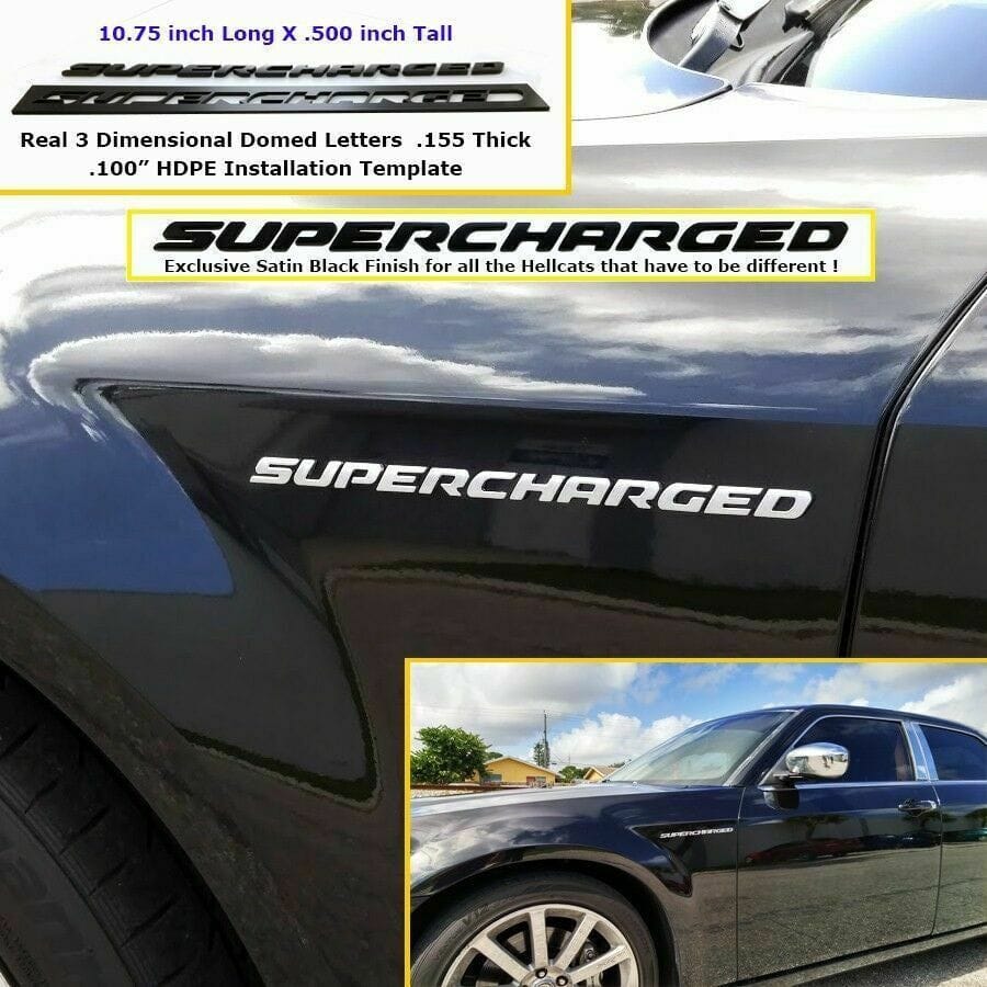 Supercharged Emblem OEM (fits Mopar Hemi Charger Challenger) Badge