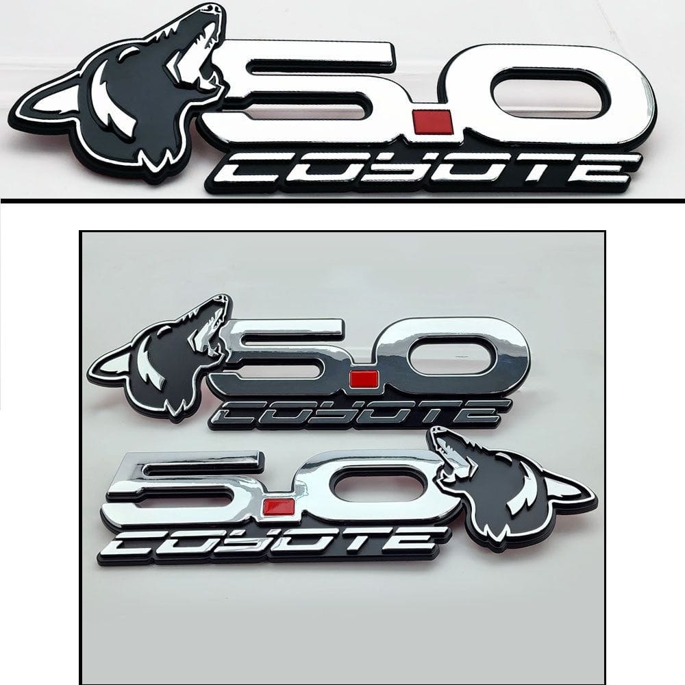Howling Coyote 5.0 Fender & Decklid Emblem Package (fits 15-23 Mustang) VA 2-296-717